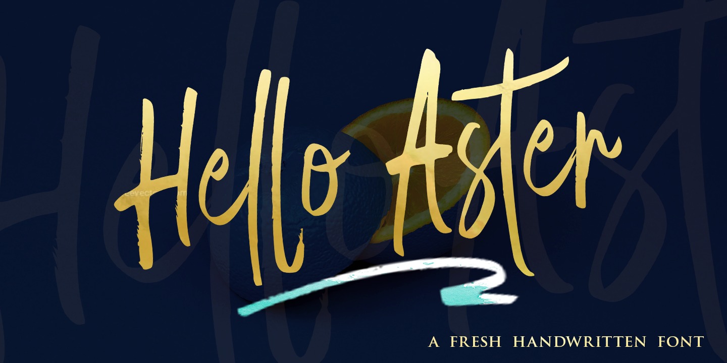 Hello Aster Regular Font preview